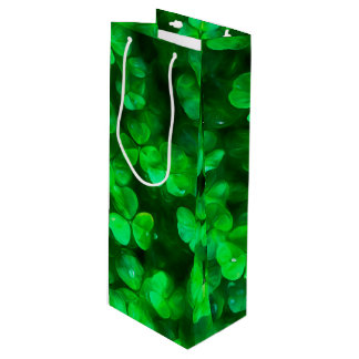 Sacola Para Vinho Lucky Celtic Irish Green Shamrocks