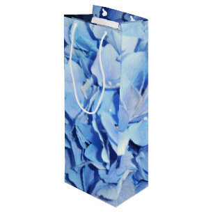 Sacola Para Vinho Luz - Hydrangea azul