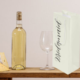 Sacola Para Vinho Marfim Estilizado Roteiro Casamento Damas de Honra