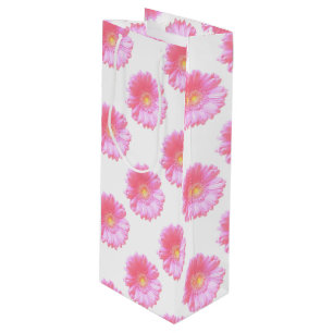 Sacola Para Vinho margarida da rosa claro gerbera