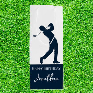 Sacola Para Vinho Marinho Blue Golfer Party