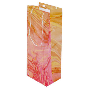 Sacola Para Vinho Mármore Chic Elegante Moderno Tendência
