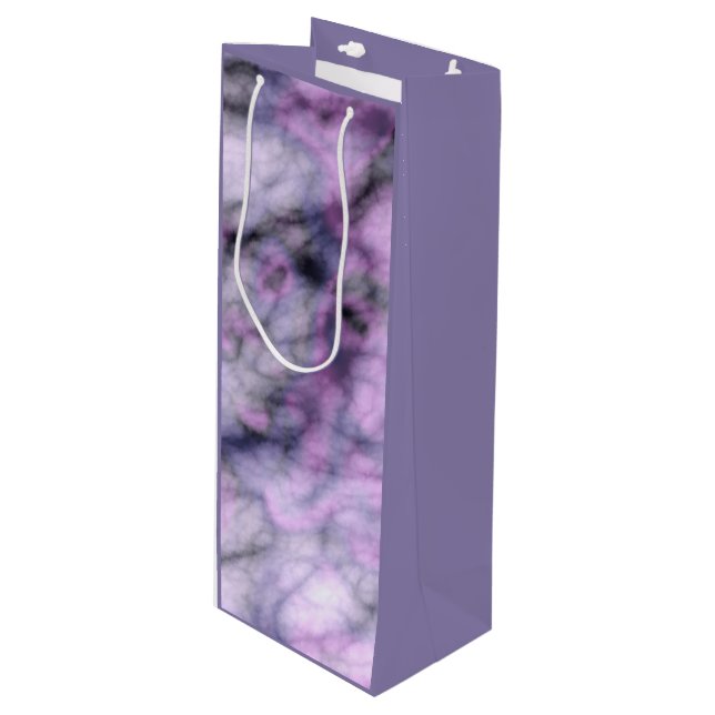 Sacola Para Vinho Mármore Roxo (Frente inclinada)