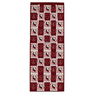 Sacola Para Vinho Maroon Cat - Papel de enrolamento