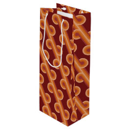 Sacola Para Vinho Maroon Red Orange Circles Fusion Fine Art Patterno