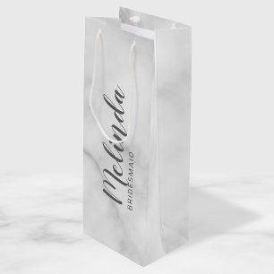 Sacola Para Vinho Mastras Personalizadas Clássicas do Marble Elegant