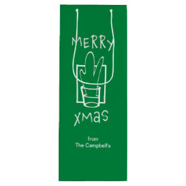 Sacola Para Vinho Merry Xmas