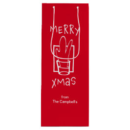 Sacola Para Vinho Merry Xmas