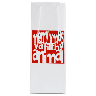 Sacola Para Vinho Merry Xmas Ya Suja Animal Xmas Wine Tote Bag
