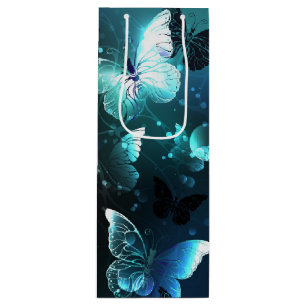Sacola Para Vinho Mint Night Butterflies