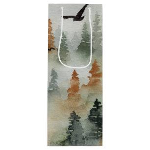 Sacola Para Vinho Misty Forest Birthday Bolsa de Presente de Vinho