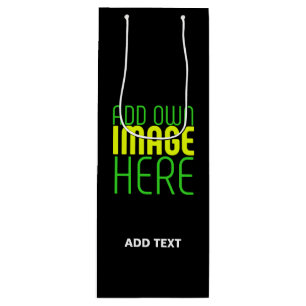 SACOLA PARA VINHO MODELO DE TEXTO DE IMAGEM PRETA SIMPLES EDITÁVEL M