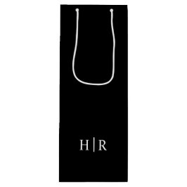 Sacola Para Vinho Monograma Minimalista Elegante