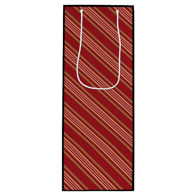 Sacola Para Vinho Motif lignes rouges  (Frente)