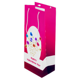 Sacola Para Vinho Namorados felizes, cor-de-rosa, com bolsa para pre