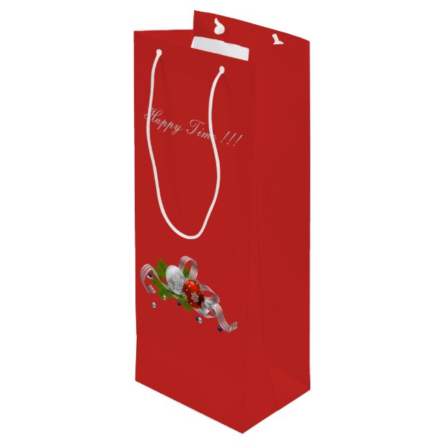 Sacola Para Vinho Natal (Verso inclinado)