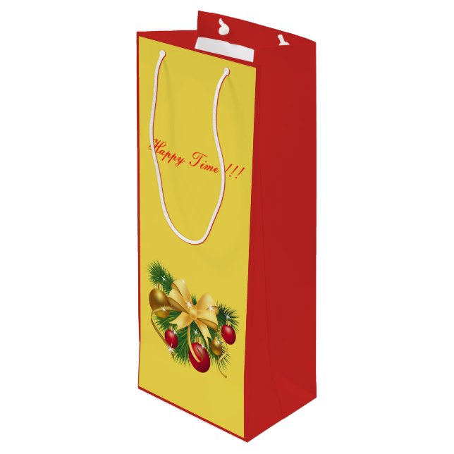 Sacola Para Vinho Natal (Verso inclinado)