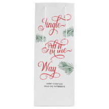 Natal Caligrafia Vermelha Elegante Verde