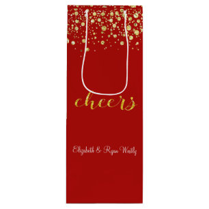 Sacola Para Vinho Natal, Glitter Confetti, Saúde, Personalização