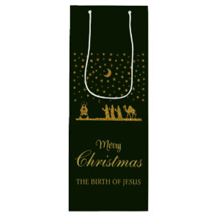 Sacola Para Vinho Natal religioso, Nascimento de Jesus, Três Rei