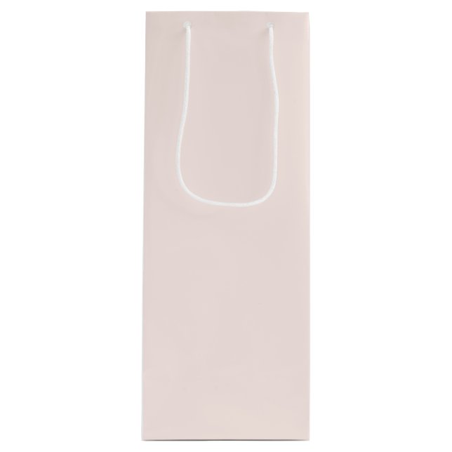Sacola Para Vinho Natal Rosa Cor Sólida (Frente)