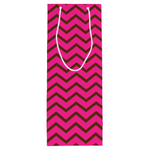 Sacola Para Vinho Neon Brown Coll.-CHEVRON 01-WINE GIFT BAG