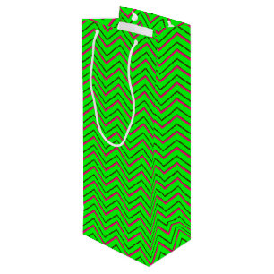 Sacola Para Vinho Neon Brown Coll.-CHEVRON 05-WINE GIFT BAG