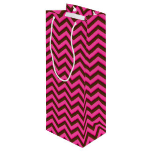 Sacola Para Vinho Neon Brown Coll.-CHEVRON 06-WINE GIFT BAG
