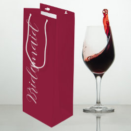 Sacola Para Vinho Noiva Casamento Vinho Vermelho Estilo Script
