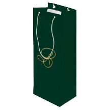 Nome exclusivo com monograma em verde e dourado em