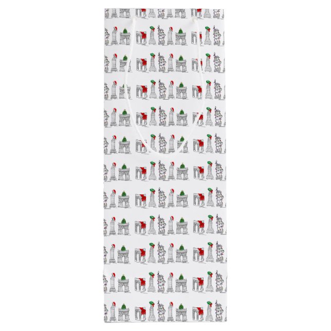 Sacola Para Vinho Nova Iorque NYC Marco Natal Xmas (Verso)