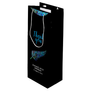 SACOLA PARA VINHO NOVA ZEALAND KIWI PAUA FERN PERSONALIZADA