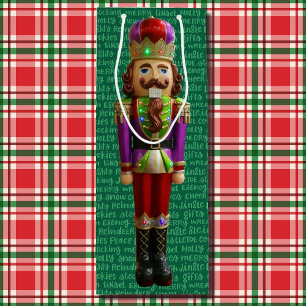 Sacola Para Vinho Noz-cracker e Palavras de Natal Altas