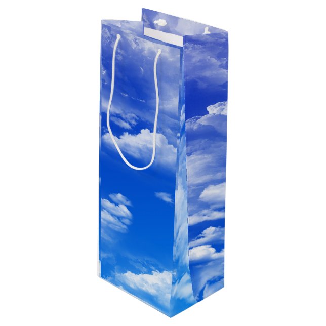 Sacola Para Vinho Nuvens (Frente inclinada)