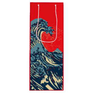 Sacola Para Vinho O Excelente de Pop Hokusai Wave