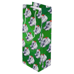 Sacola Para Vinho O Natal Do Urso Polar Sobre O Verde