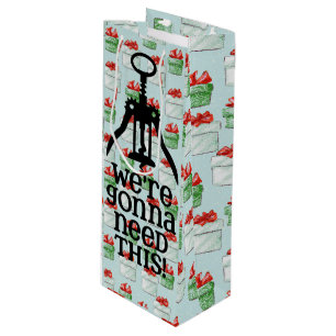 Sacola Para Vinho O Natal Vai Precisar Disso" Bolas De Presente De V