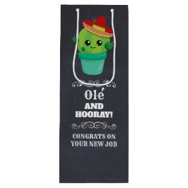 Sacola Para Vinho Ole' e Hooray Green Cactus