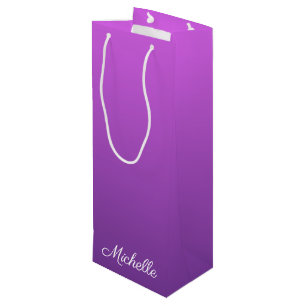Sacola Para Vinho Ombre roxo personalizado