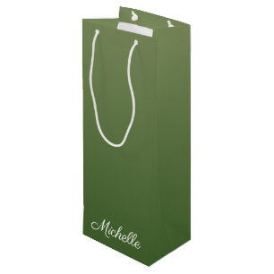 Sacola Para Vinho Ombre verde personalizado