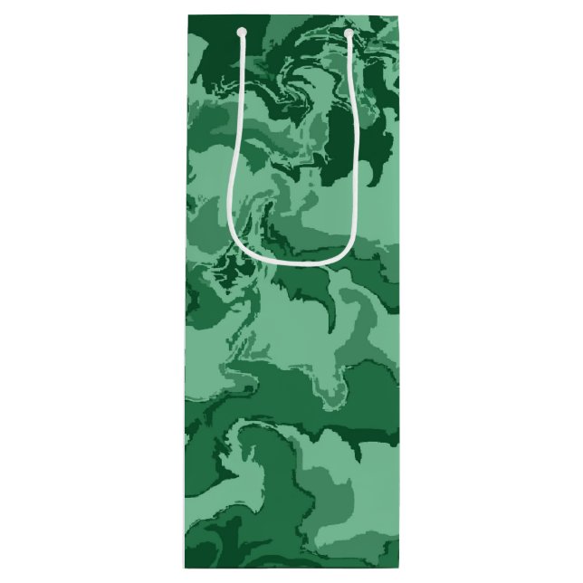 Sacola Para Vinho Ondas verdes (Frente)