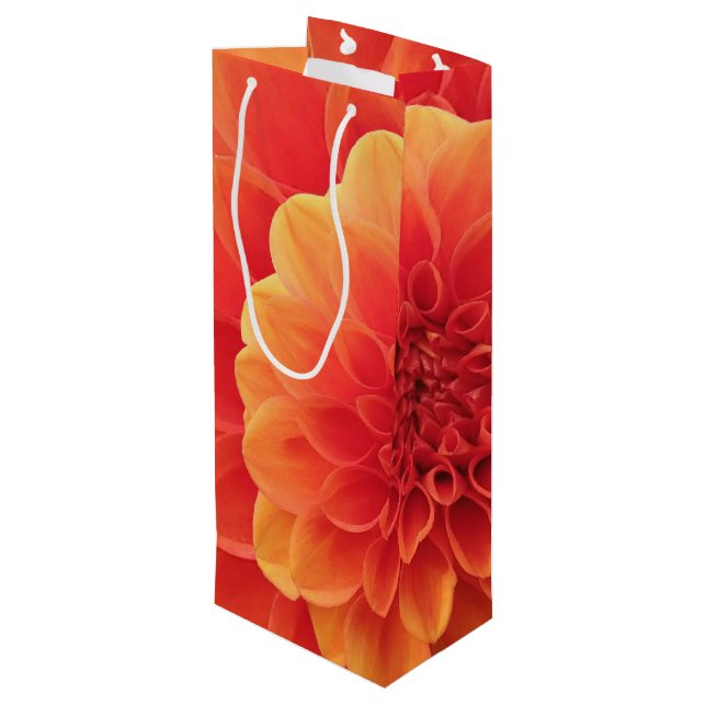 Sacola Para Vinho Orange Dahlia (Verso inclinado)