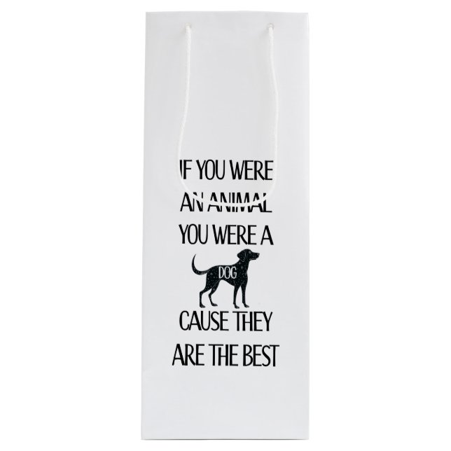 Sacola Para Vinho Os cães são os melhores (Frente)