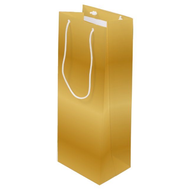 Sacola Para Vinho Ouro metálico antigo (Frente inclinada)