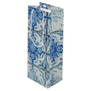 Sacola Para Vinho Padrão Antiquado de Azulejos Portugueses - Azulej