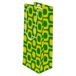 Sacola Para Vinho Padrão da Calçada de Ipanema, Padrão de Praia, Bra