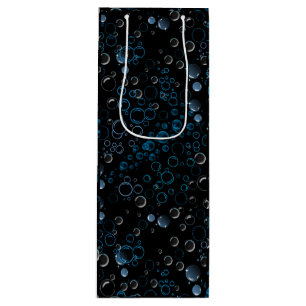 Sacola Para Vinho Padrão de bolhas 01 Preto BG