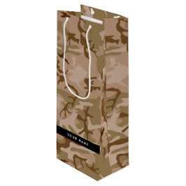 Sacola Para Vinho Padrão de Camuflagem do Deserto, Seu nome, Persona