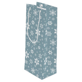 Sacola Para Vinho Padrão de Floco de Neve, Flocos de Neve Brancos, N