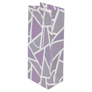 Sacola Para Vinho padrão do mosaico da lavanda